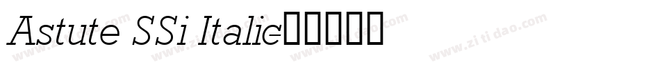 Astute SSi Italic字体转换